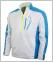 Sport Lite Long Sleeve Half Zip Wind Shirt (White/Electric Blue)