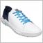 Laguna Waterproof Leather Spikeless Golf Shoes (White/Navy UK 10.5 EU 45)
