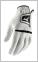 Mens Comp Synthetic Leather Golf Glove (White)