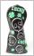 Lucky Skull Hybrid Head Cover (Black-Shamrock Irish Green)