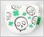 Lucky Skull Mallet Style Putter Cover  (Shamrock Green-White Edition)