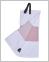 Cotton Tri-Fold Golf Towel 26 16X21 CM (White/Mauve)