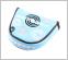 Premium Swirl Mallet Style Putter Cover 26 (Deep Coral Blue)