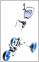Trike Delux 3 Wheel Push Cart (White/Blue)